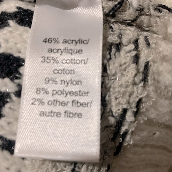 Maurice’s Cardigan Sweater Size Large Open front Creme Black Gray New NWT - Picture 13 of 14